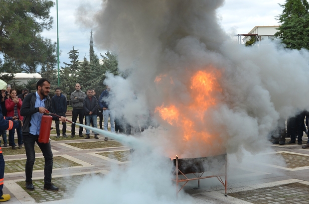 Mersin Üniversitesinde Yangın Eğitimi ve Tatbikatı
